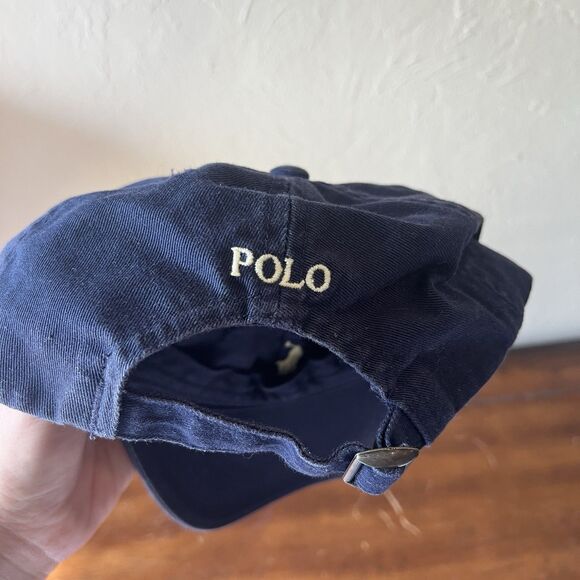 Polo Ralph Lauren Hat Cap Youth Kids 2t-4t Navy White Pony Strap Back - Picture 5 of 6